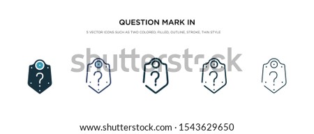question mark in a shield icon in different style vector illustration. two colored and black question mark in a shield vector icons designed filled, outline, line and stroke style can be used for
