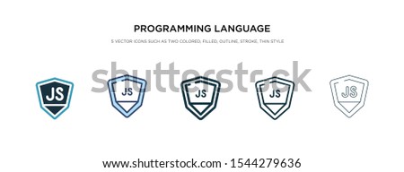 programming language icon in different style vector illustration. two colored and black programming language vector icons designed in filled, outline, line and stroke style can be used for web,