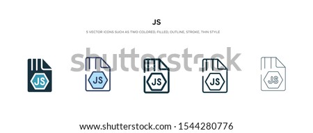 js icon in different style vector illustration. two colored and black js vector icons designed in filled, outline, line and stroke style can be used for web, mobile, ui