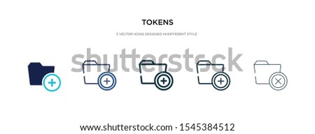 tokens icon in different style vector illustration. two colored and black tokens vector icons designed in filled, outline, line and stroke style can be used for web, mobile, ui