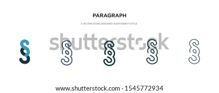 paragraph icon in different style vector illustration. two colored and black paragraph vector icons designed in filled, outline, line and stroke style can be used for web, mobile, ui