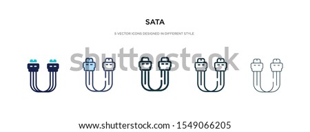sata icon in different style vector illustration. two colored and black sata vector icons designed in filled, outline, line and stroke style can be used for web, mobile, ui