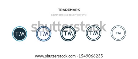 trademark icon in different style vector illustration. two colored and black trademark vector icons designed in filled, outline, line and stroke style can be used for web, mobile, ui