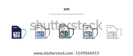 sim icon in different style vector illustration. two colored and black sim vector icons designed in filled, outline, line and stroke style can be used for web, mobile, ui