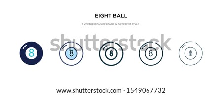 eight ball icon in different style vector illustration. two colored and black eight ball vector icons designed in filled, outline, line and stroke style can be used for web, mobile, ui