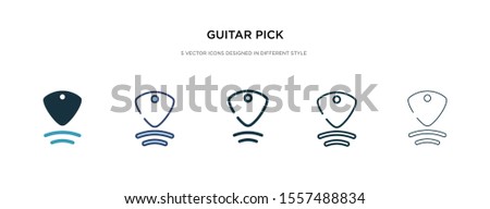 guitar pick icon in different style vector illustration. two colored and black guitar pick vector icons designed in filled, outline, line and stroke style can be used for web, mobile, ui