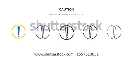 caution icon in different style vector illustration. two colored and black caution vector icons designed in filled, outline, line and stroke style can be used for web, mobile, ui
