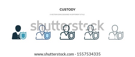 custody icon in different style vector illustration. two colored and black custody vector icons designed in filled, outline, line and stroke style can be used for web, mobile, ui