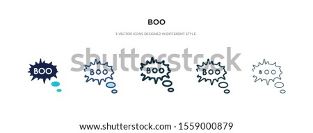 boo icon in different style vector illustration. two colored and black boo vector icons designed in filled, outline, line and stroke style can be used for web, mobile, ui