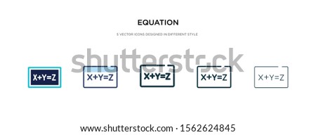 equation icon in different style vector illustration. two colored and black equation vector icons designed in filled, outline, line and stroke style can be used for web, mobile, ui