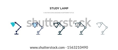study lamp icon in different style vector illustration. two colored and black study lamp vector icons designed in filled, outline, line and stroke style can be used for web, mobile, ui