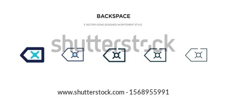 backspace icon in different style vector illustration. two colored and black backspace vector icons designed in filled, outline, line and stroke style can be used for web, mobile, ui