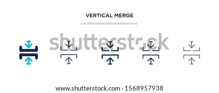 vertical merge icon in different style vector illustration. two colored and black vertical merge vector icons designed in filled, outline, line and stroke style can be used for web, mobile, ui