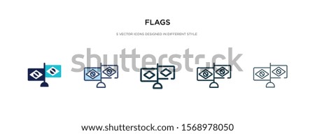 flags icon in different style vector illustration. two colored and black flags vector icons designed in filled, outline, line and stroke style can be used for web, mobile, ui