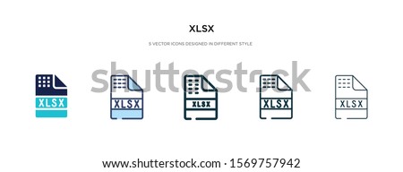 excel icon in different style vector illustration. two colored and black excell vector icons designed in filled, outline, line and stroke style can be used for web, mobile, ui