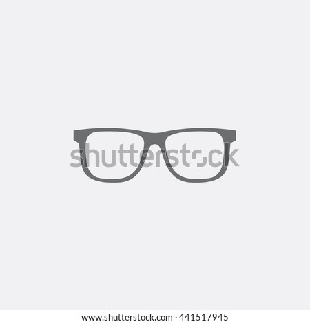 Ray Ban sunglasses icon vector, Gray eyeglasses image