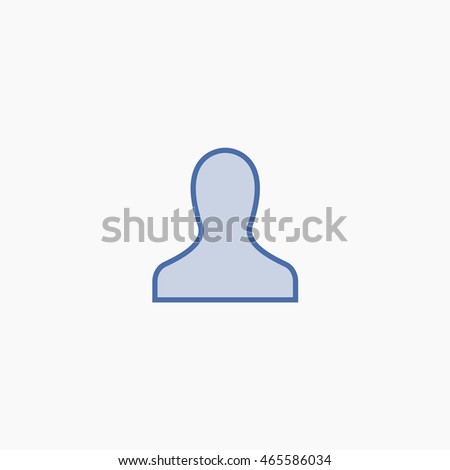 Facebook profile Icon Vector. social media User Interface Sign, person Flat Illustration. FB people UI Symbol. 2016 Design