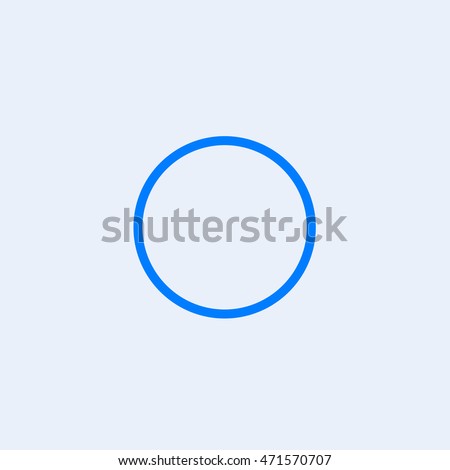 WhatsApp uncheck icon vector, Isolated mobile application empty circle sign