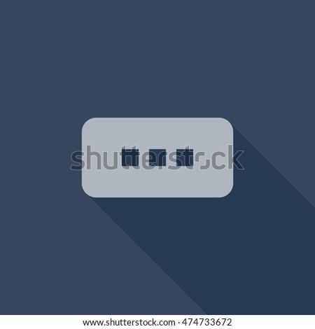 Tumblr menu icon vector, isolated, button, EPS, UI, web, symbol, logo, element, image, flat, illustration, graphic, social media user interface sign 2016, modern