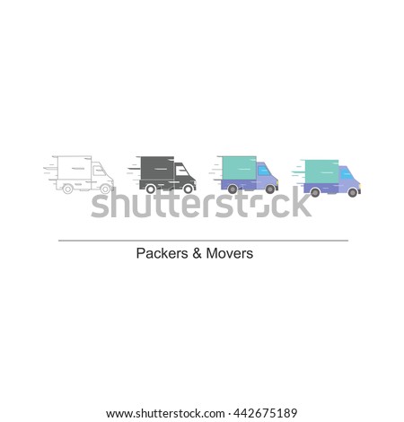 simple icon for packers and movers