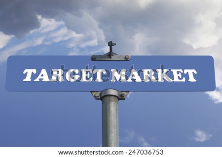 Target market road sign