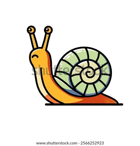 snail vector design, snail icon, snail logo, snail sticker, animal design, very good as a sticker.