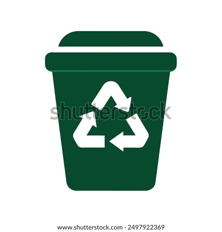 wastebasket or recyling bin icon  illustration vector graphic of recyle dumpsters fit for web, button for phone, packaging etc.