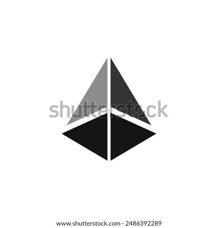 A letter unique business company vector logo template