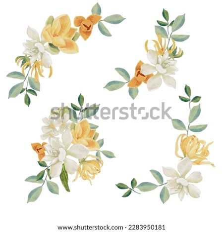 Similar – Image, Stock Photo Watering flowers with a water nozzle