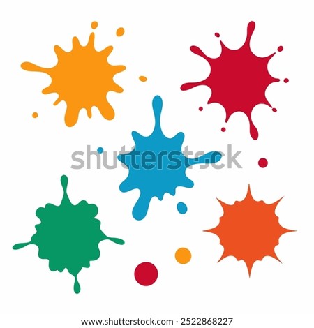  A versatile set of isolated splashes, blots, and stains in vector format. Perfect for adding artistic flair to designs, posters, backgrounds, and creative digital projects.