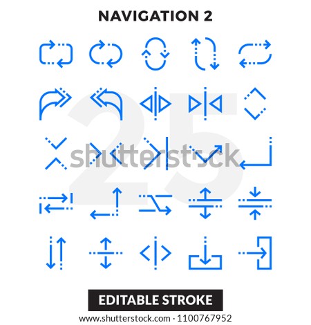 Dashed Outline Icons Pack for UI. Editable Stroke. Pixel perfect thin line vector icon set for web design and website application.