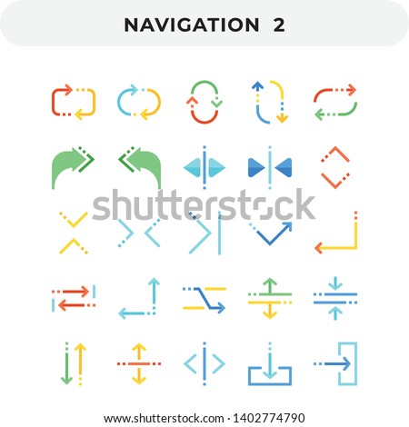 Flat Icons Pack for UI. Pixel perfect vector icon set for web design and website application.