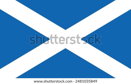 High quality vector flag of Scotland