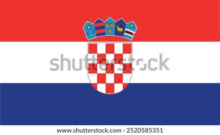 Croatia flag.Premium Vector Illustration of the Flag of Croatia - High-Quality Croatian National Flag Design