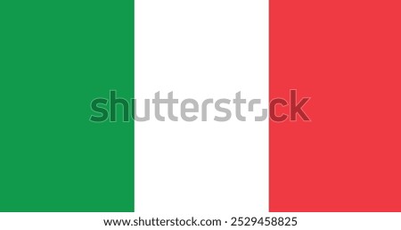 High-Quality Vector Illustration of the Flag of Italy Authentic Italian National Flag Design