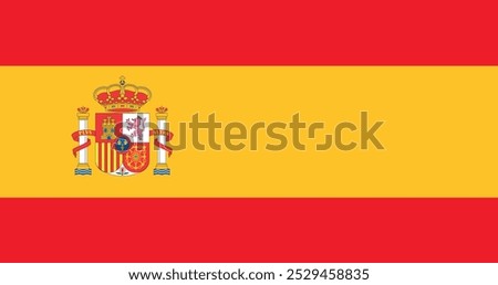 Premium Vector Illustration of the Flag of Spain - High-Quality Spanish National Flag Design