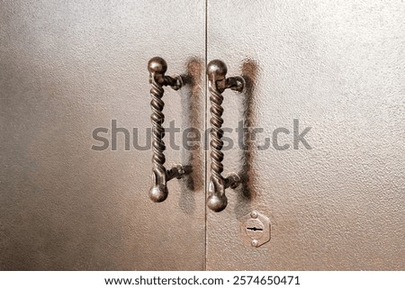 Similar – Image, Stock Photo Wooden gate close up in evening sun