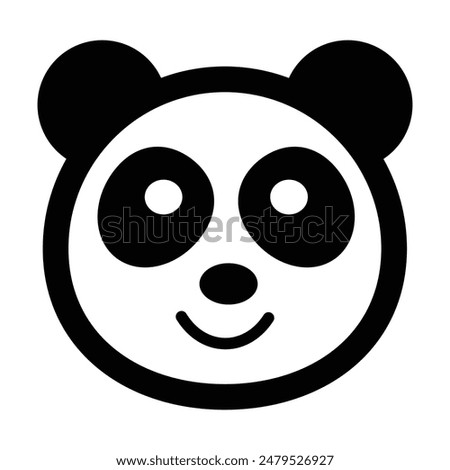 panda icon vector on white background