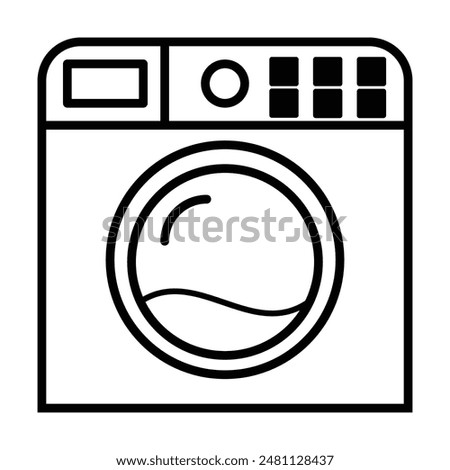 washing machine icon vector on white background