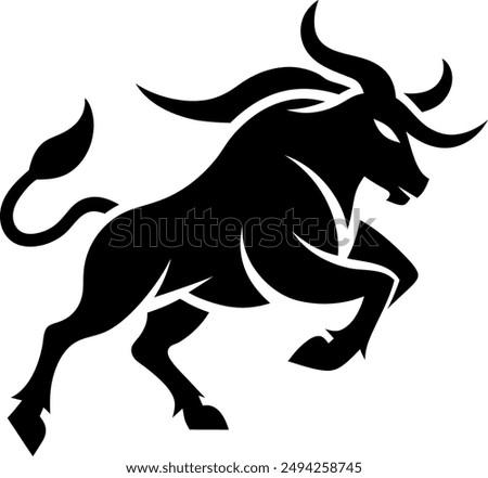 vector logo featuring a bull fight silhouette in black. This elegant and free illustration is ideal for branding, logos, and design projects, symbolizing strength and tradition.