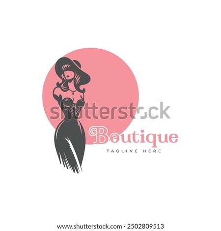  boutique logo illustration design vector white background