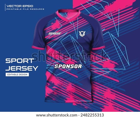 sport jersey template design for football soccer, racing, gaming, sports jersey abstract design red with dark blue
