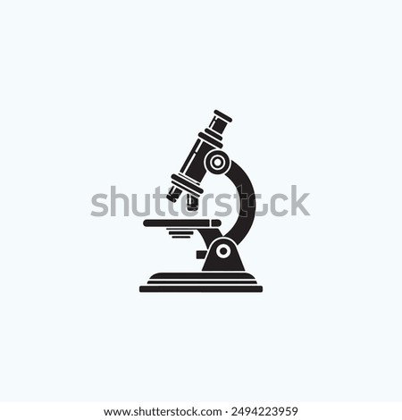 silhouette microscope vector art, vector microscope