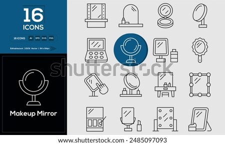 Makeup Mirror Set of high-quality icons that are suitable for Makeup Mirror. And change your next projects with minimalist icon design, perfect for websites, mobile apps, books, social media