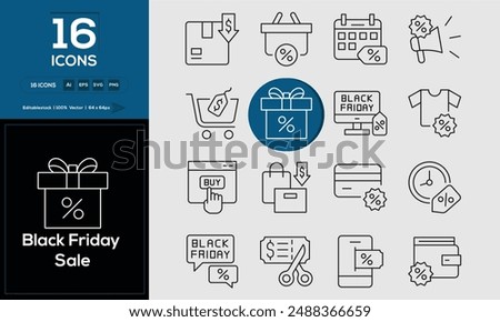 Black Friday Set of high-quality icons that are suitable for Black Friday. And change your next projects with minimalist icon design, perfect for websites, mobile apps, books, social media