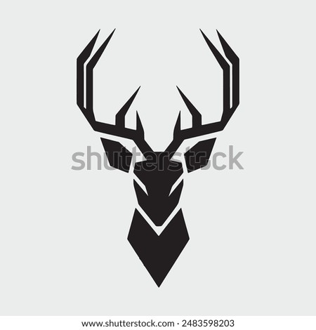 Deer vector Illustration - VECTOR, Buck Deer Logo, Simple Vector of Buck Deer, Deer Logo