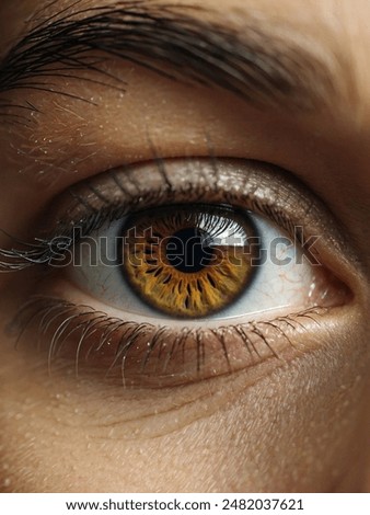 Image, Stock Photo eye Eyes Brown Light