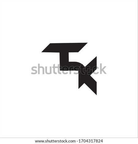 TSK letter logo template vector