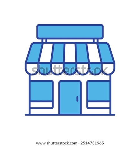 Storefront icon isolated on a white background. Vector illustration.