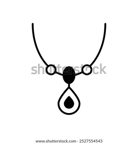 Necklace icon isolated on a white background. Vector illustration.